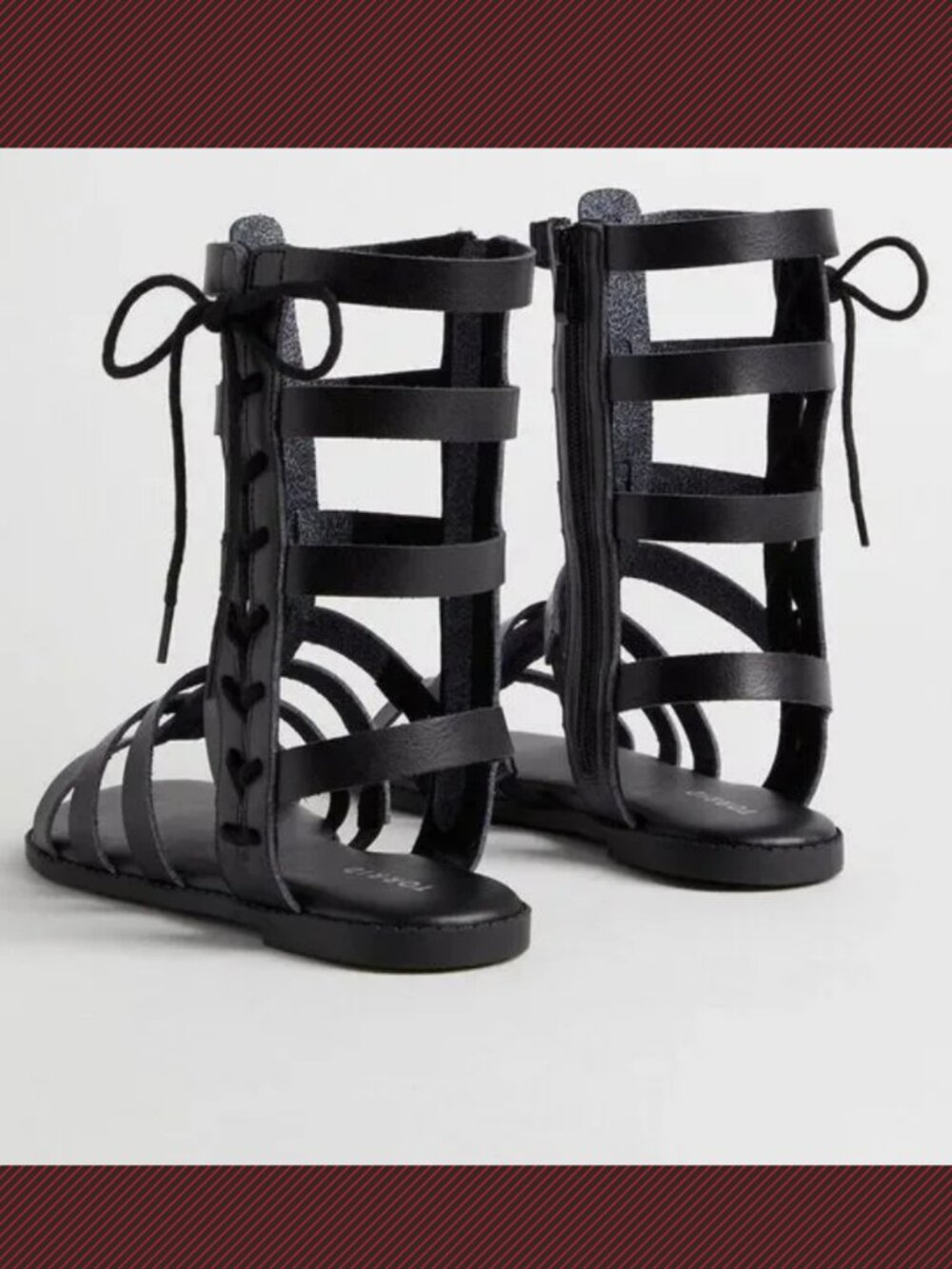 NWT Torrid Black Caged Lace Up Gladiator Sandal 9 9WW - Picture 2 of 6